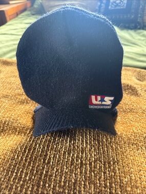US Snowboarding Black Beanie Cap